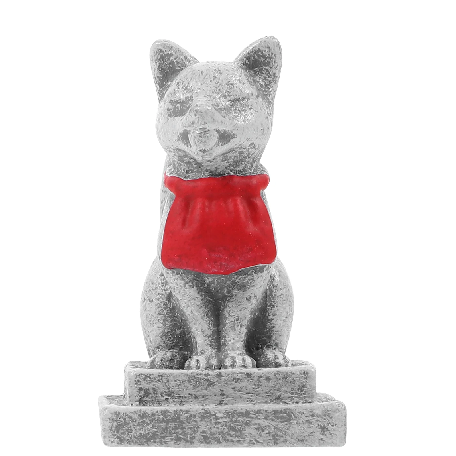 

Inari Shrine Sacred Foxes Miniature Resin Japanese Fox Statue Kitsune Fox Cake Topper Fairy Garden Moss Landscape Diy Crafts