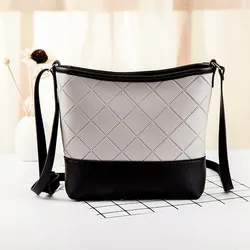 Chic Floral Pattern Crossbody Bag for Women - Soft PU Material and Trendy Design (Light Grey)