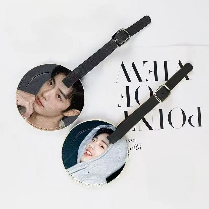 맞춤형 가죽 수하물 태그, 여행용 수하물 태그, 맞춤형 DIY 디자인, 연예인 지원 로고, 걸이 액세서리