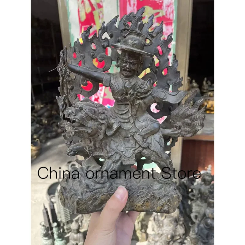 

30cm Old Tibetan Buddhism Temple brass Dorje Shugden Buddha statue Sculpture