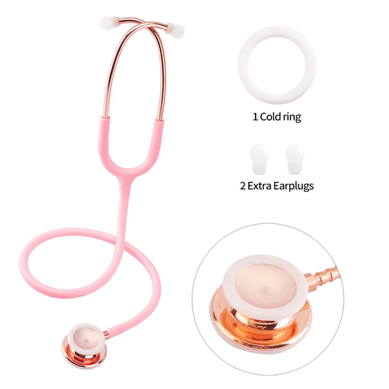 Pink Professional Cardiology Estetoscopio Double Head Cute Medical Doctor Nurse Student Physician Clinical Stethoscope Tool