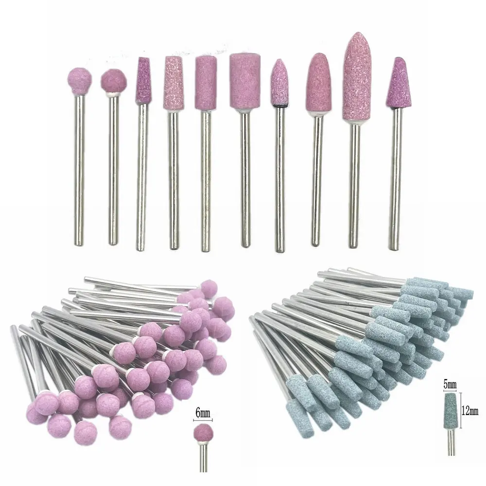 

50pcs/set Dental Stone Grinder Polisher Burs For Contouring Shaping Porcelain Dental Rotary Stone Polisher 2.35mm Shank