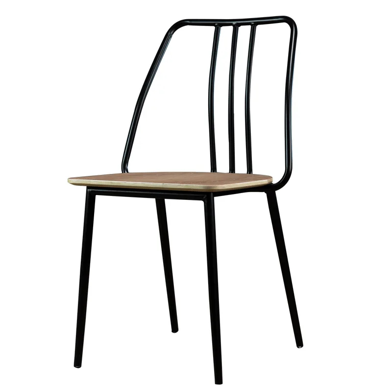 

YY Nordic Home Small Apartment Dining Chair Metal Iron Art Leisure Chair