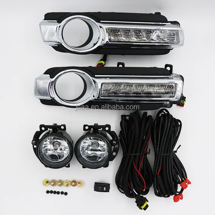 

Светодиодные дневные ходовые устройства дневные ходовые огни + Противотуманные фары для Mitsubishi Pajero V93 V97 montero shogun 2015 2016 2017 2018