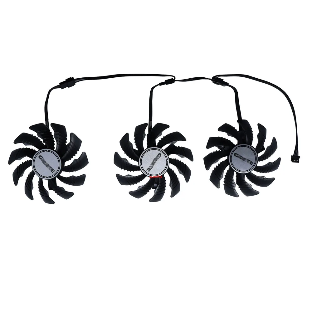 GIGABYTE Radeon RX 6600 XT EAGLE,Gigabyte RX 6750 GRE EAGLE 10g,GPU 카드 선풍기, VGA 쿨러, 비디오 카드 선풍기, 75mm, T128010SU, 세트당