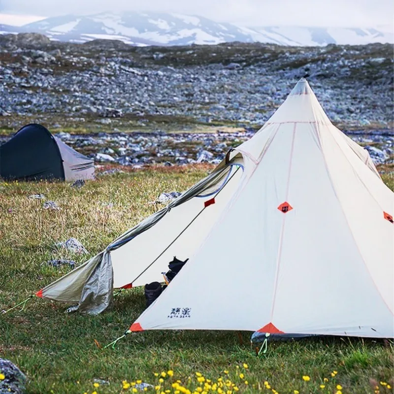 ASTAGEAR New Snow Tent Pyramid Hexagonal Tower Outdoor Camping Lightweight Hiking Riding Waterproof Tent
