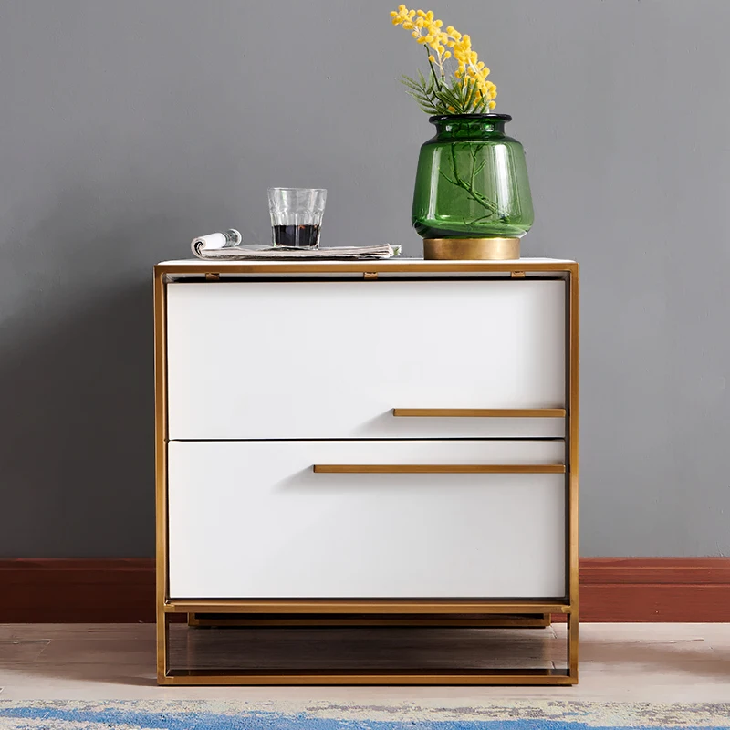 

Light Luxury Solid Wood Nightstands Nordic Household Creative Bedside Table Italian Simple Storage Cabinet Furniture Bedroom