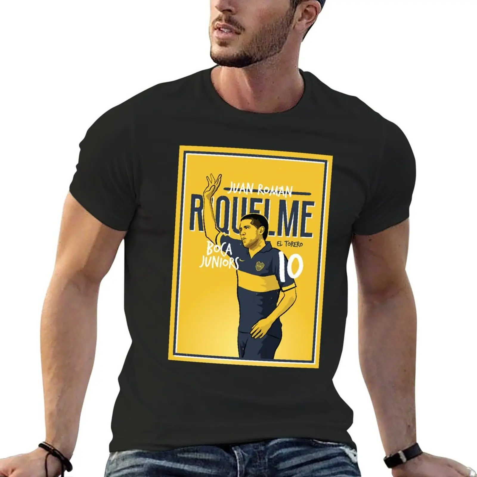 

Juan Roman Riquelme - Boca Juniors T-shirt summer clothes sports fans mens tall t shirts