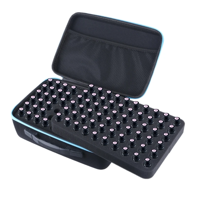 Essential Oil Travel Case For 120 Bottles 5-10ML Roller Storage Bag EVA Carrying Case Home And Travel Use