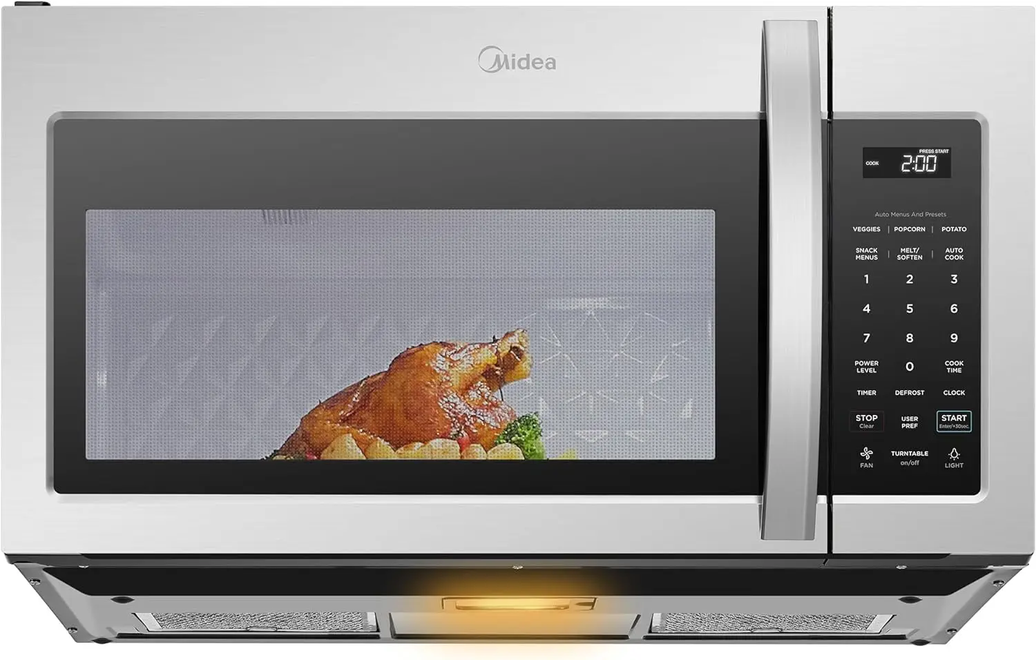 

Midea MOR17BSA-SS 1.7 Cu.ft. Over The Range Microwave Oven with Smart Touch Panel, Auto Cooking Menu, 1000 W, 300 CFM