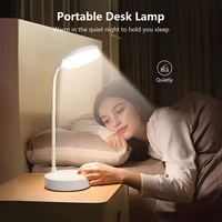 Protable Table Lamp Stepless Dimming Reading Book Night Table Lamp 3 Levels Dimmable USB Plug Rechargeable Bedroom Bedside Lamp 2