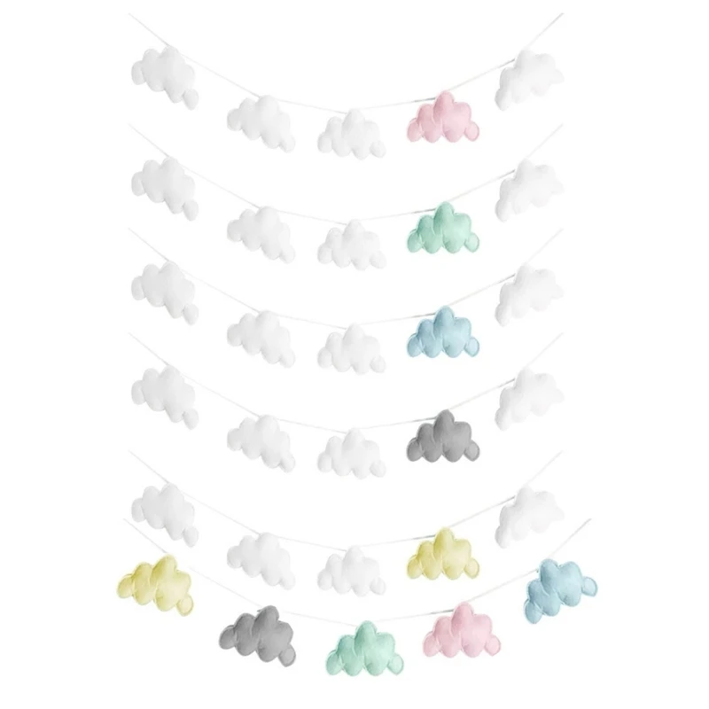 

F62D Baby Photography Props Felt Clouds Set Infant Photoshooting Props Newborn Photostudio Backdrop Posing Props Accessories