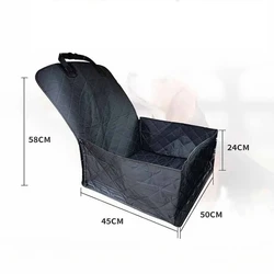 Waterproof Dog Car Seat Hammock - Wear-resistant Pet Travel Carrier and Cover Accessory (Black style)