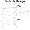 Foldable Portable Laundry Rack for Air Drying Clothing, Indoor Outdoor Use - 14.5" D x 29.5" W x 41.8" H, White 2