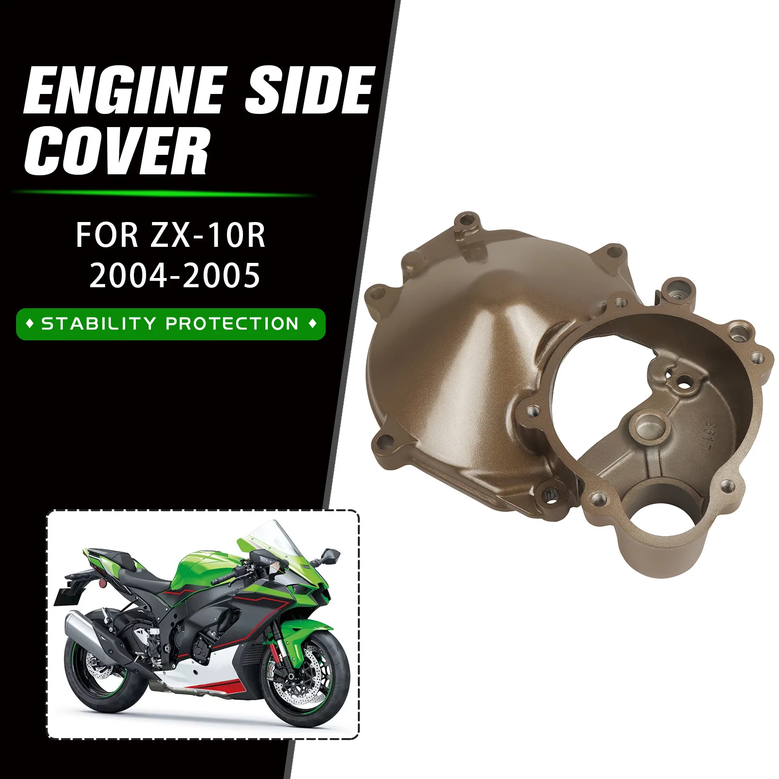 

Для Kawasaki ZX-10R 2004-2005 ZX10R 2004 2005, боковая крышка двигателя мотоцикла, защитный кожух корпуса двигателя, защита генератора