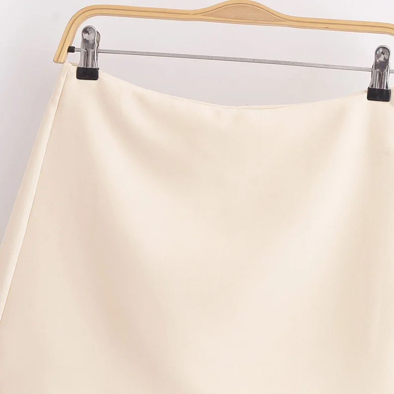 BSAY Shorts für Damen, modisch, Herbst und Winter, neu, bequem, lässig, einfarbig, seitlicher Reißverschluss, mittlere Taille, A-Linie, Culotte-Rock, Hose – Detail 21