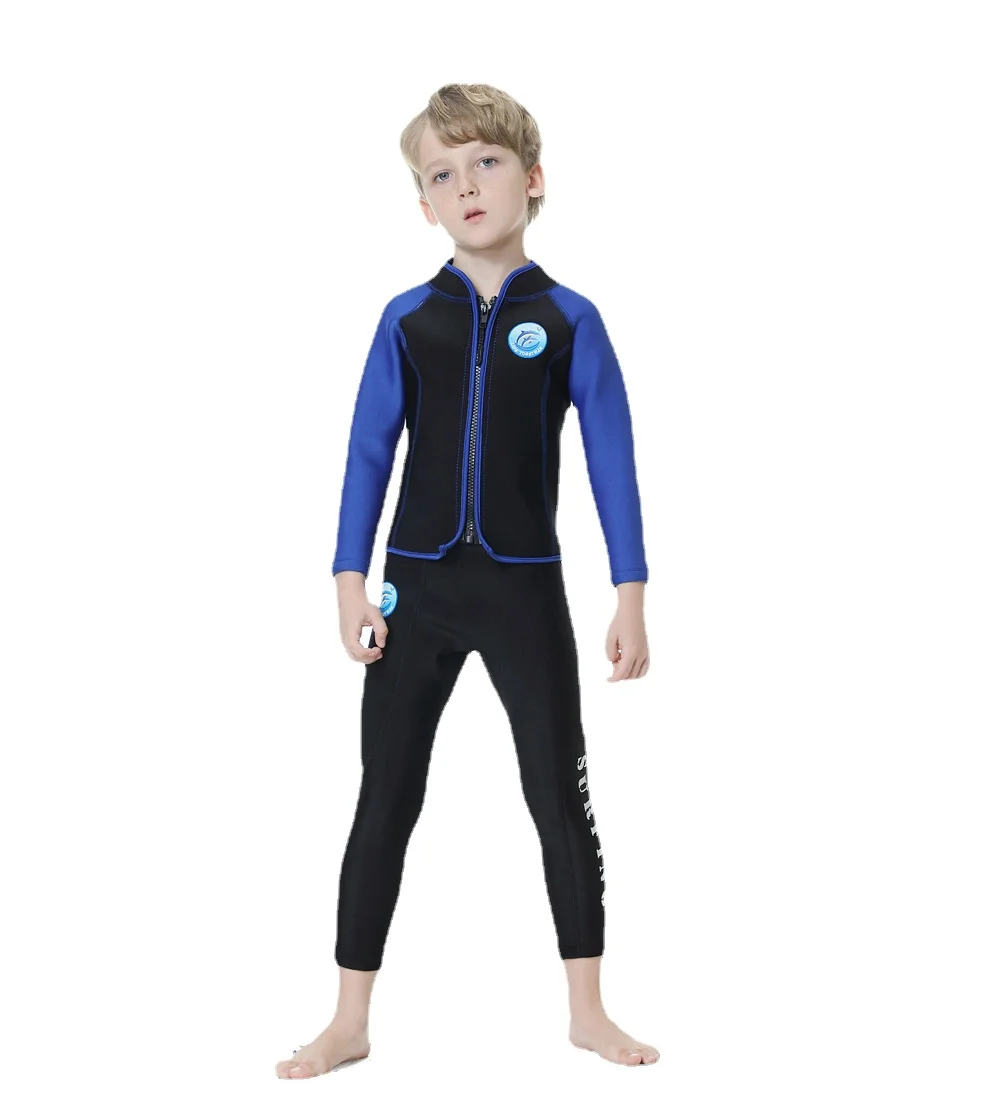 Diving Suit Split Warm Swimsuit Long Sleeve Cold-proof Snorkeling Surfing Jellyfish Suit for Boys and Girls