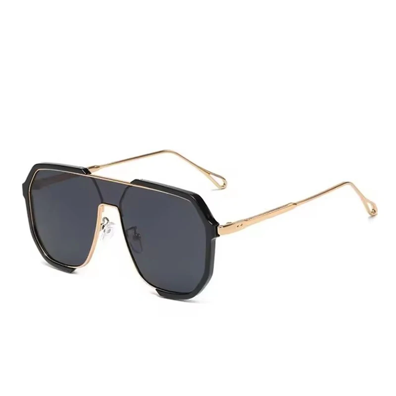 1/2PCS Fashion Large Frame Sunglasses Double Beam Polygonal Sunglasses Trendy Car 31758