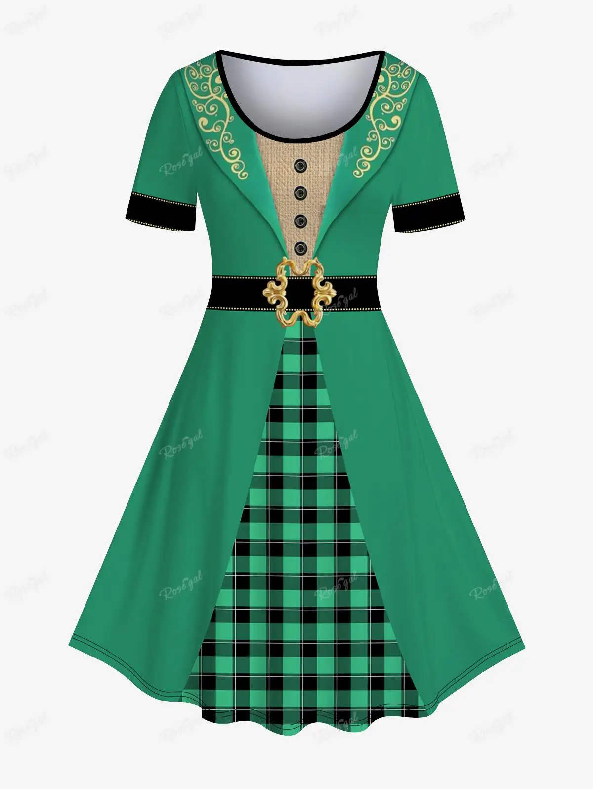 ROSEGAL Robe vintage de grande taille imprimee en 3D pour femmes robe decontractee au genou coupe et evasee streetwear nouvelle collection ete S 5XL AliExpress