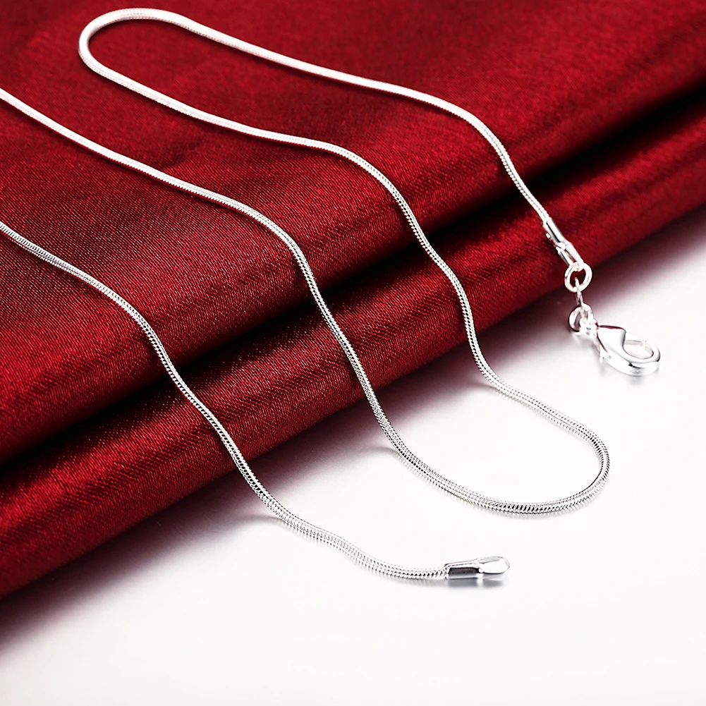 Lotto 5 Collane Catena Serpente In Argento Placcato 925 Spessore 1 Mm 1085405