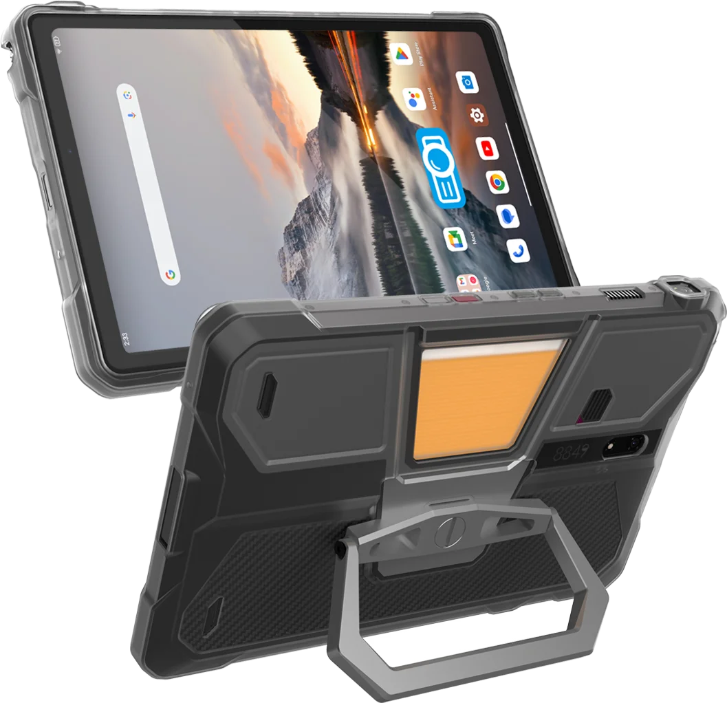 Unihertz Tank Pad E Tablet Back Holder Stand Portable Support Silica Gel Silicone Tansparent Cover For 8849 Tank Pad