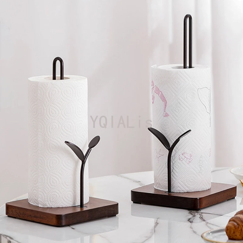

Light Luxury Style Wooden Bottom Tissue Holder Home Kitchen Restaurant Exquisite Durable Napkin Storage Rack