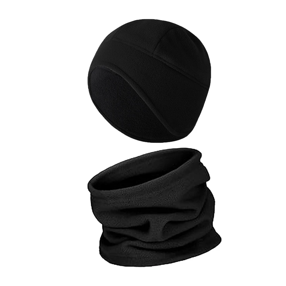 Winter Beanie Hat Scarf Set Windproof Ski Skull Cap Neck Warmer Gaiter Face Scarf 6