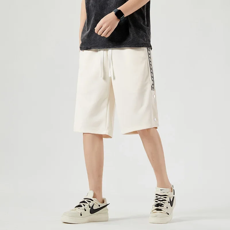 

Мужские шорты высокого качества, новинка 2024, летние свободные прямые капри, корейская мода, мужские повседневные спортивные шорты для спортзала