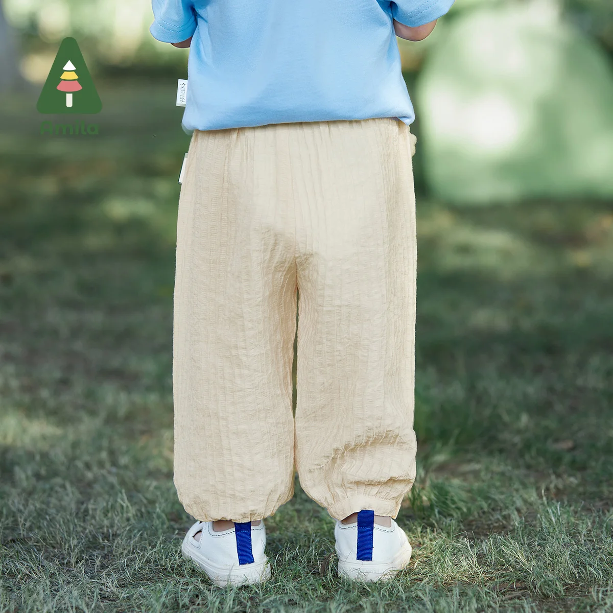 Amila Baby Summer Pants Boys Girls Mosquito Proof Texture Trousers Infant Toddler 0-6 Years baby trousers baby leggings