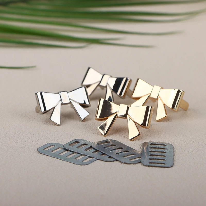 

1set Metal Bowknot Shoes Buckles Handbag Decor Buckle Bag Decoration Clasp Bag Accessories For Women DIY