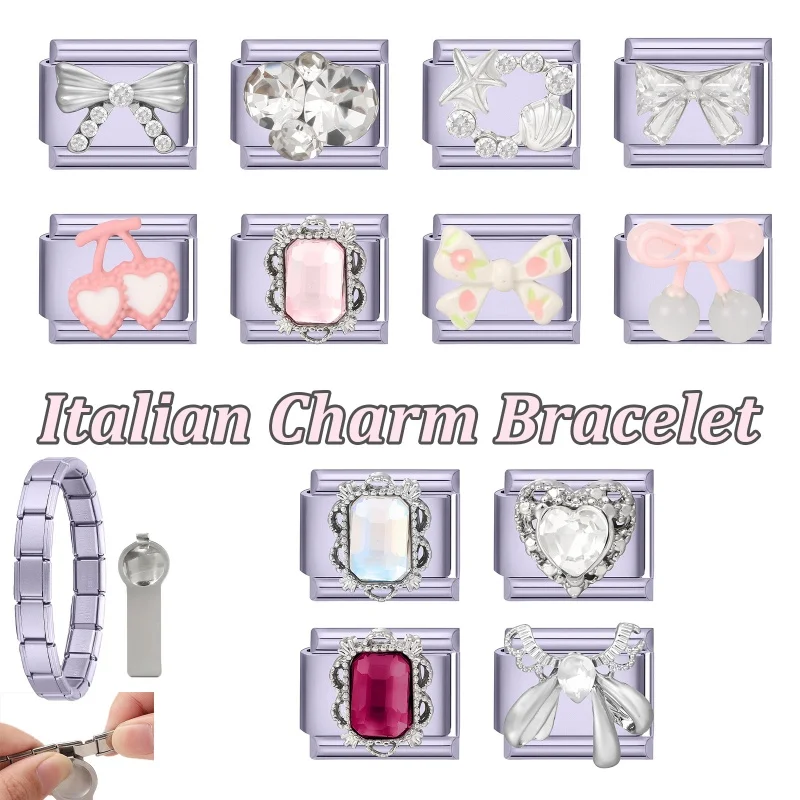 Y2K Italian Charm 9mm Bracelet DIY Jewelry Accessories