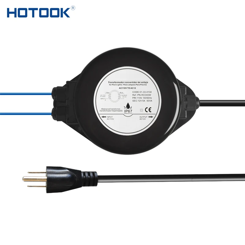 고품질 60W 방수 IP67 LED 수영장 조명 12V 변압기