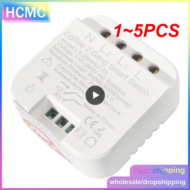 

1 ~ 5 шт., релейный модуль с умным фотоинтерфейсом, 1/2 клавиши, диммер + RF переключатель с поддержкой Alexa Yandex Alice Tuya
