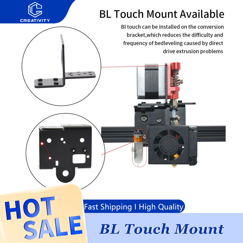 Creativity Ender3 Direct Drive Upgrade Kit Conversion Bracket for Ender3 V2/Pro Compatible with Dual Drive Metal Bowden Extruder