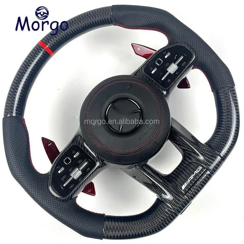 

For Mercedes Benz AMG steering wheel C CLASS W204 C63 W212 W218 W207 W172 S Carbon Fiber Steering Wheel