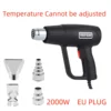 Black Color 220V eu Hot Air Gun Professional Electric Adjustable Temperature-controlled Building Hair dryer Soldering Heat gun 1