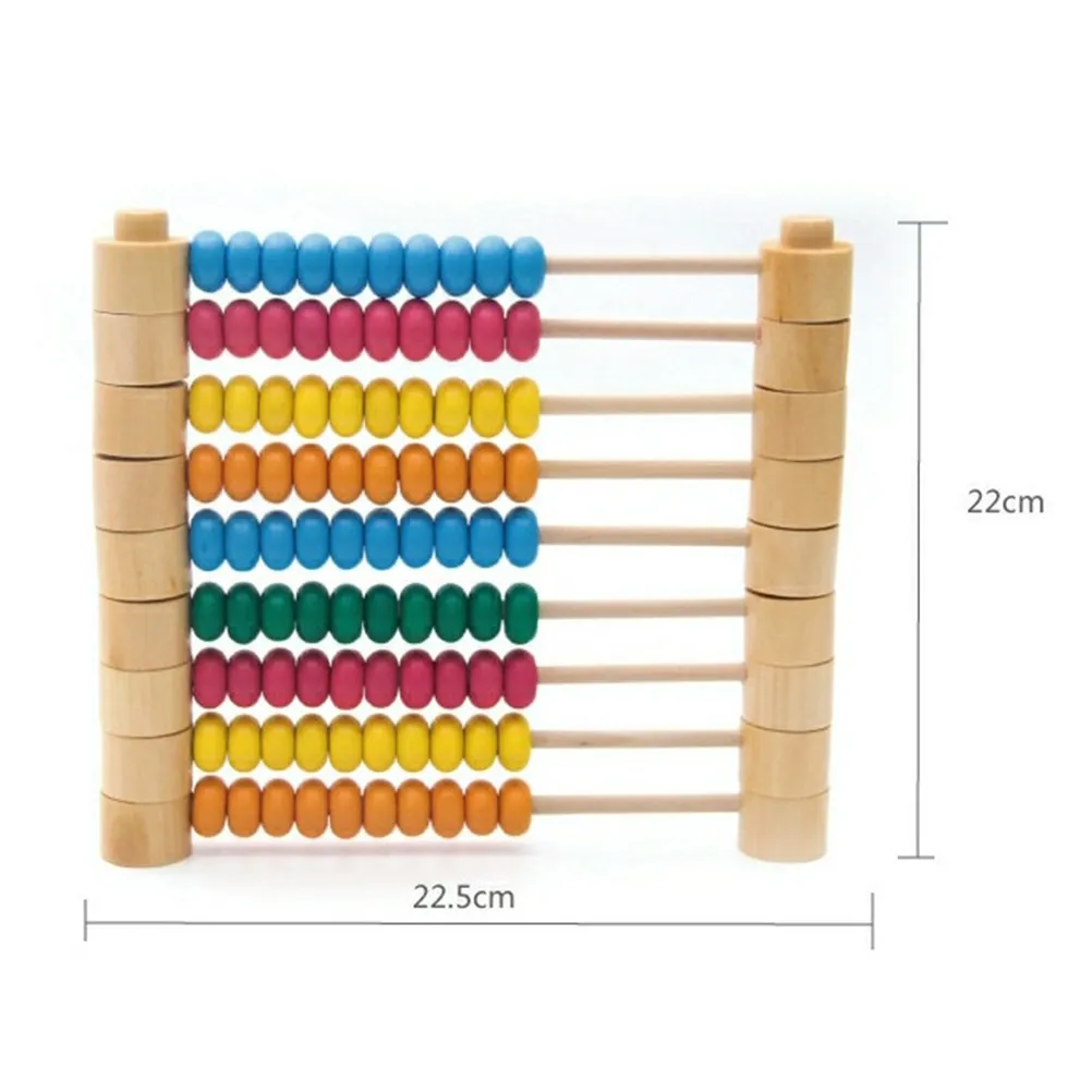 1Pcs 나무 산술 주판 분리형 창의적 교육 도구 어린이를위한 다채로운 계산 도구 조기 교육
