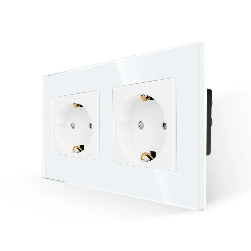 bingoelec branco soquetes interruptores interruptor de toque com painel vidro cristal melhoria casa wi fi soquete inteligente interruptores 02