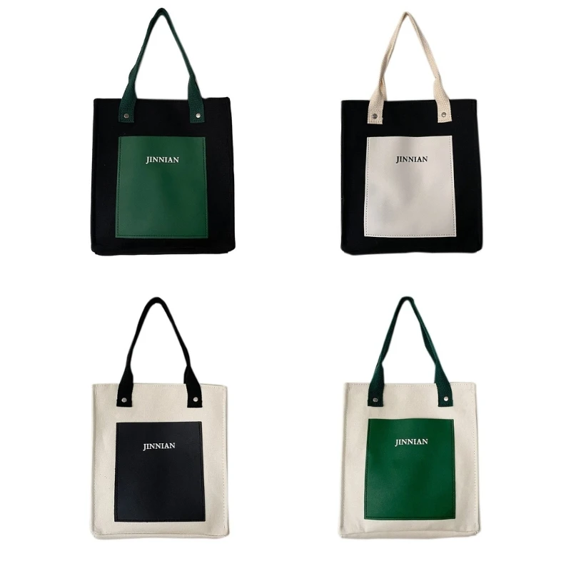 Functional Canvas Handbag for Everyday Use Spacious and Organized Top Handle Bag for Office and School E74B
