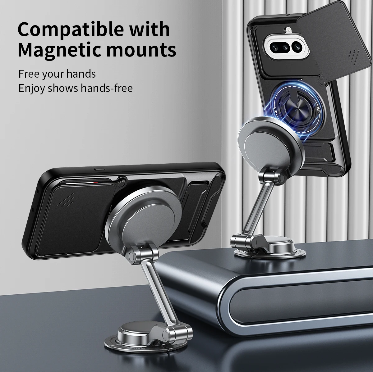 Durable Kickstand Case with Camera Lens Protection