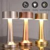 Retro LED Table Lamp Rechargeable Touch Metal Three Colors Bedside Mushroom Ambient Light Bar Outdoor Decoration Night Light 1