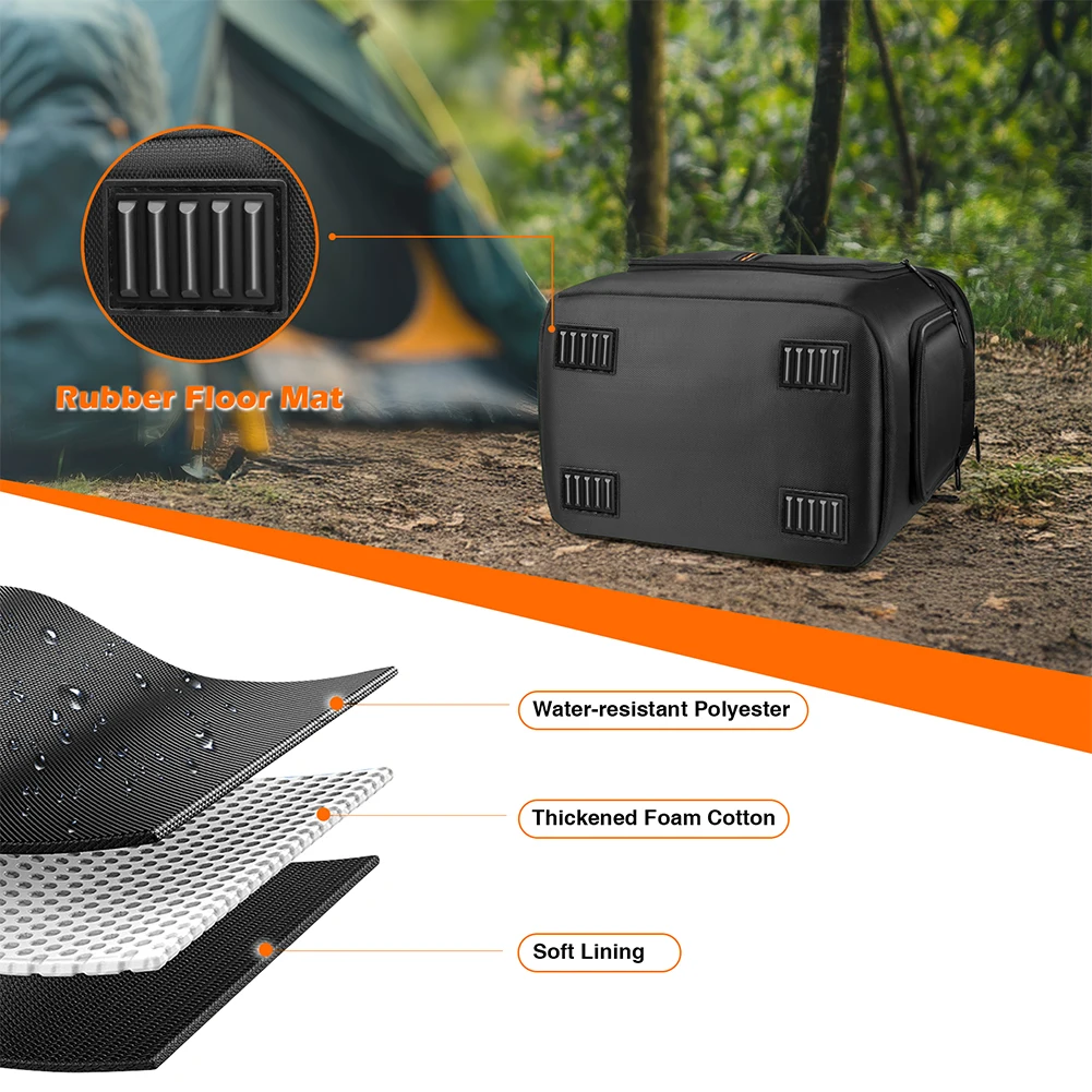 Jackery Explorer 300/1000 V2 주최자 가방 용 휴대용 발전소 보관 케이스 어깨 끈 및 손잡이가있는 방수