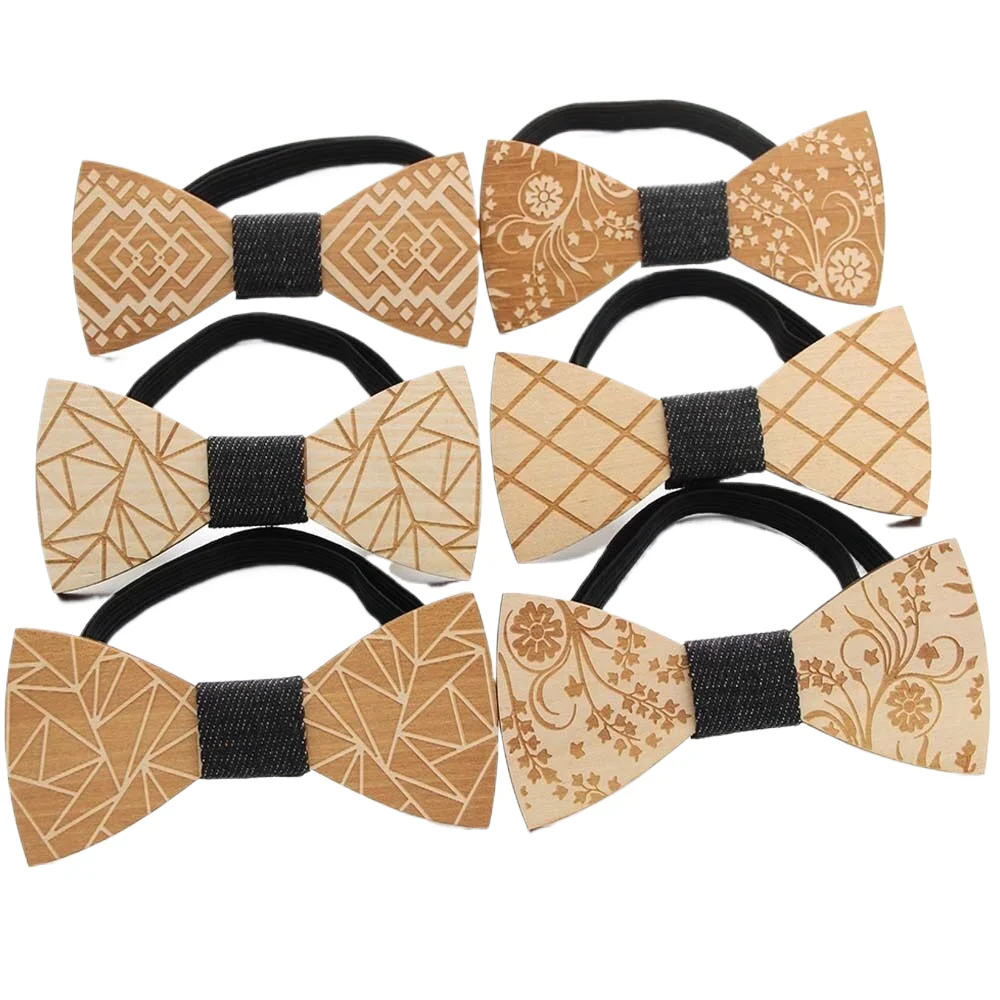 Bow Tie Vintage Wooden Bow Tie For Men Hollow Out Carved Retro Wooden Neck Ties Adjustable Strap Wood Elegant Bowtie Gravata Corbatas
