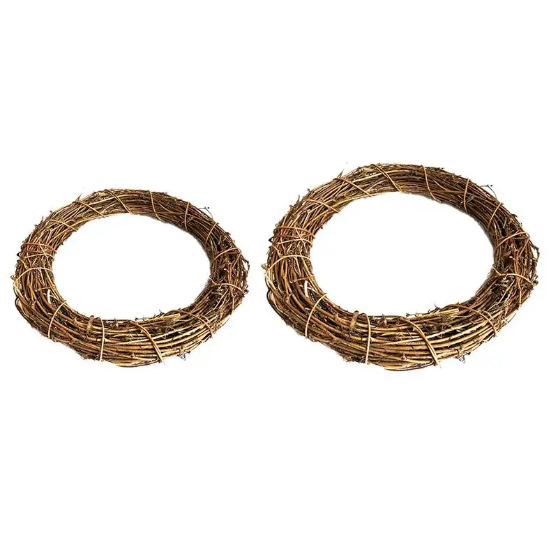 

Rattan Wreath Frame Rattan Wreath For Front Door Natural Vine Wreathes Door Hoop For DIY Christmas Craft Wedding Party Decors