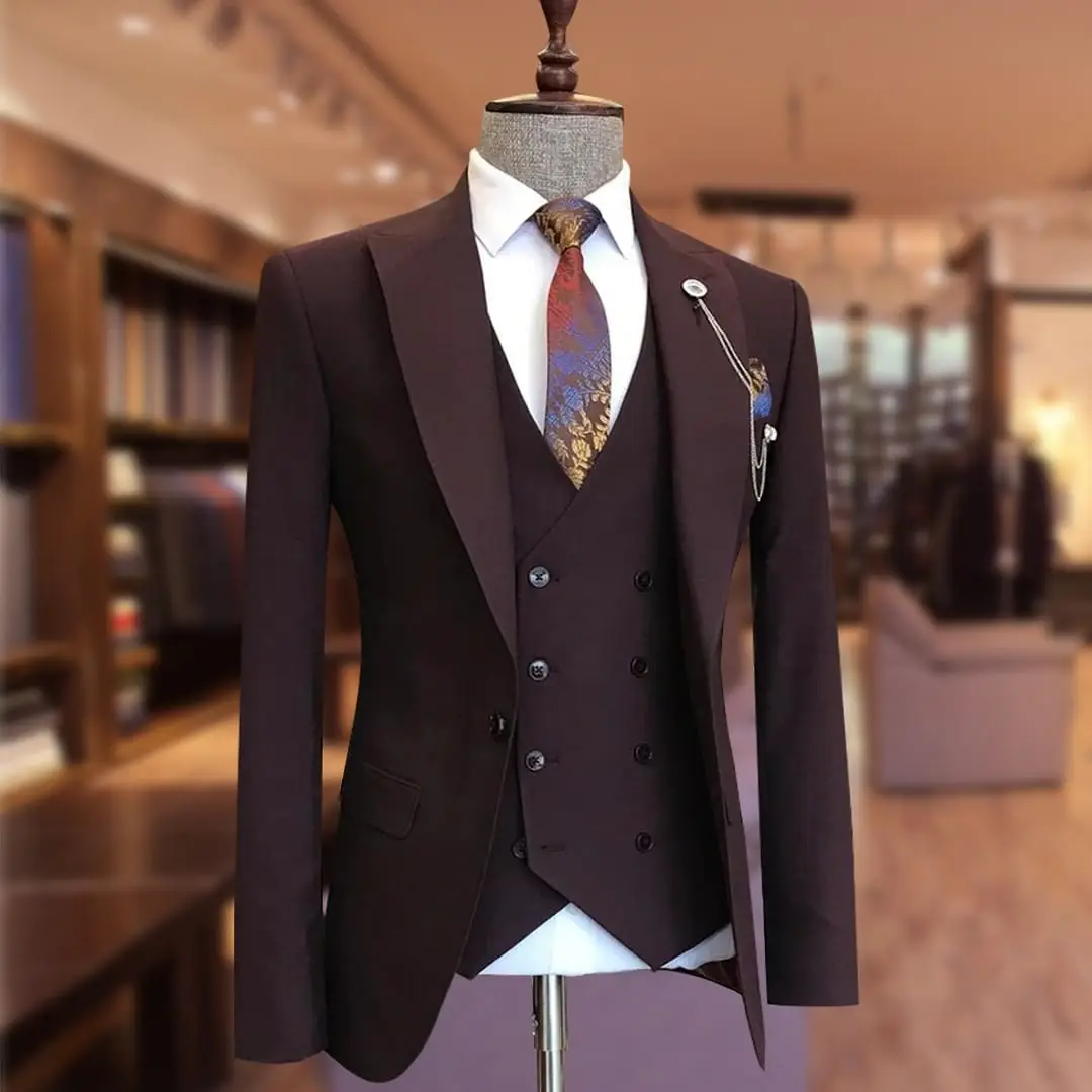 Wedding Slim Suits for Men 3 pieces Blazer Jacket - B&R African Styles