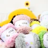 YOMDID Colourful Mink Velvet Yarn DIY Craft Hat Scarf Sweater Making Knitted Wool Crochet Thread Imitation Mink Fur Plush Yarn 3