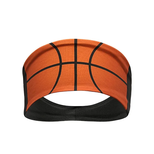 1 Piece of Sports Ball Pattern Headband Series with Elastic Material Style, Comfortable To Wear, Sweat Absorbing and Anti Slip 3