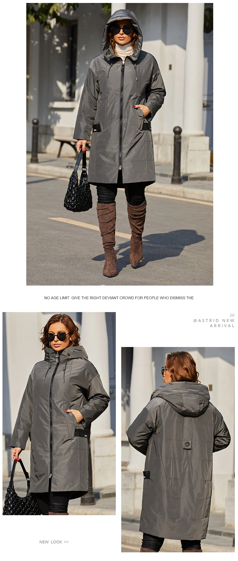 Astrid 2022 Spring Women Parkas Oversize Long Loose Padded Down Coats Hooded Women's Jacket Fashion Outerwear Quilted AM-7561