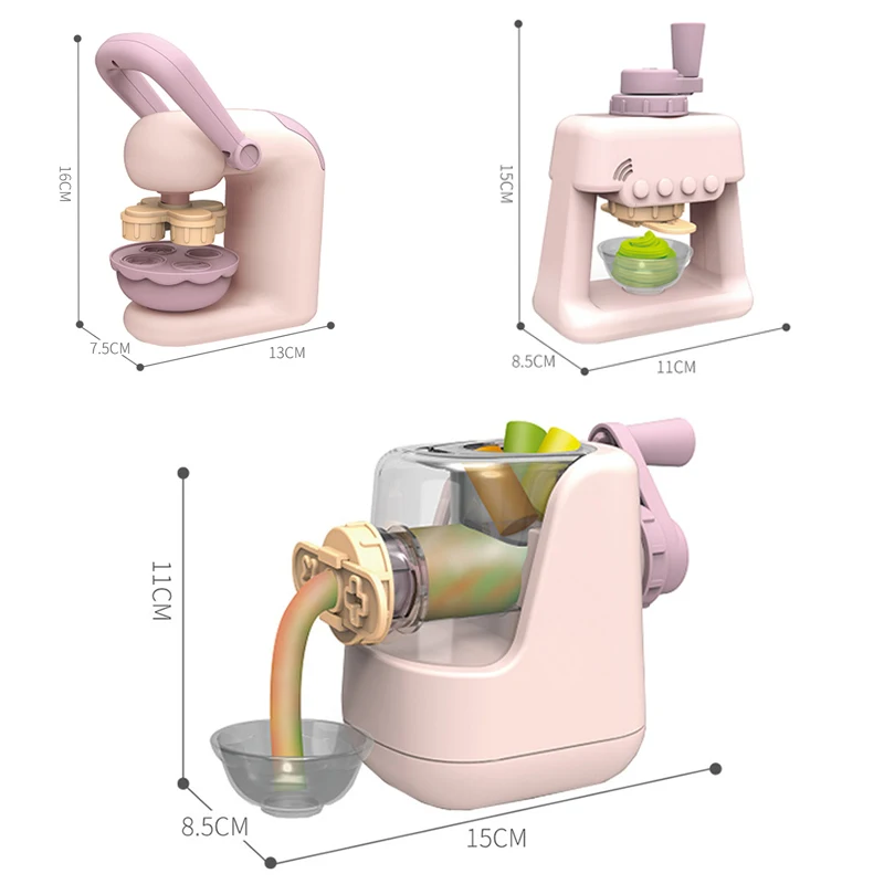 Children's Colored Clay Noodle Machine DIY Play Dough Tools Ice Cream Plasticine Mold  Kits Slime Toys For Kids Birthday Gift 6