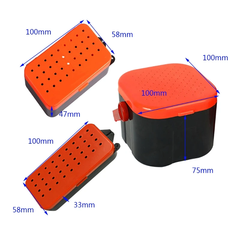 Portable Breathable Fishing Live Baits Container Holder Box Worms Lures  Storage Earthworm for Case Outdoor Accessories